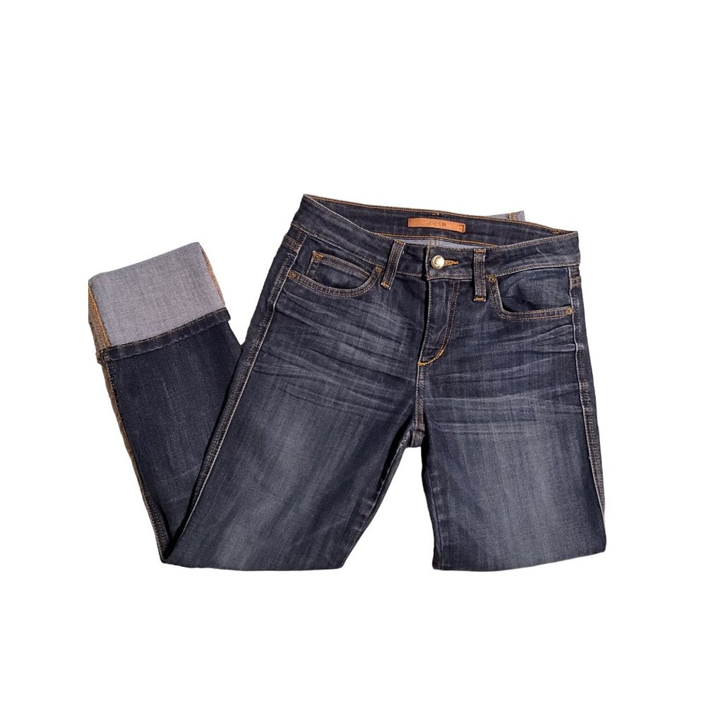Joe's Capri's Size 26 Medium - Dark Wash Wide Cuff‎ Inseam Repaired